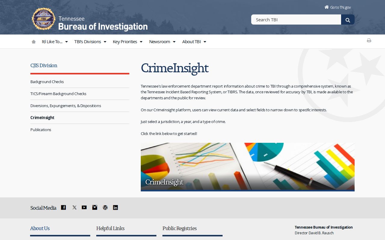 TBI aggregate crime statistics are separate from Pickett County warrant records